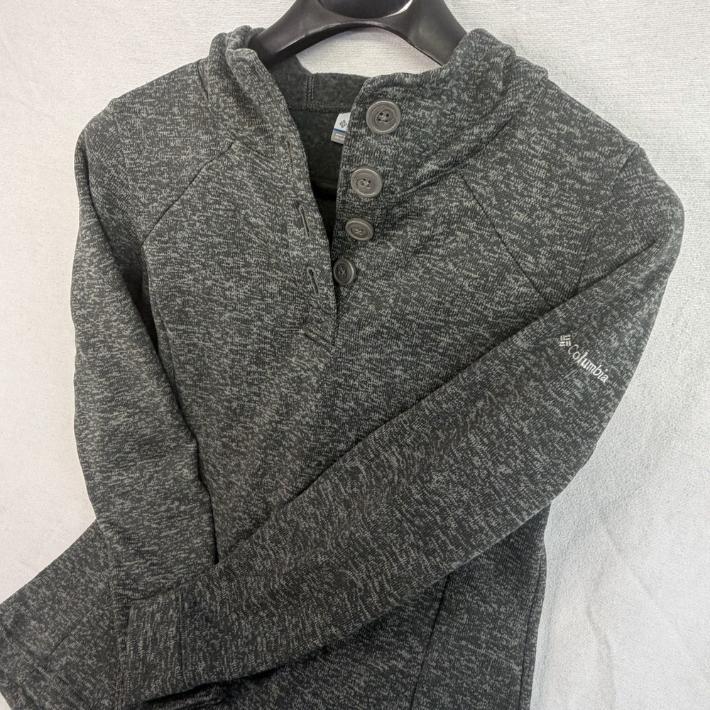 Columbia Darling Days Hoodie Gray Pullover Button Placket Gorpcore Women's Large